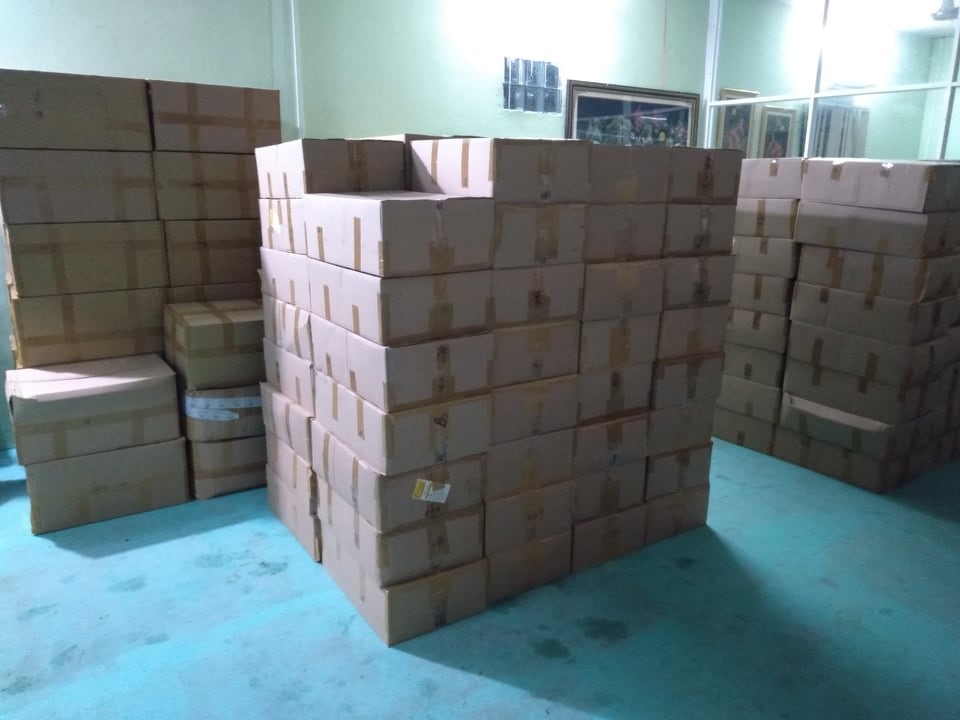 Số thực phẩm chức năng đang bị tạm giữ, ảnh: Ban Quản lý an toàn thực phẩm thành phố Hồ Chí Minh cung cấp.
