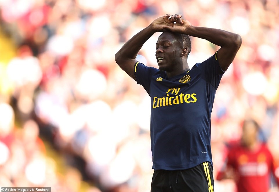 Tân binh của Arsenal - Nicolas Pepe đã bỏ lỡ một vài cơ hội đầy đáng tiếc. Ảnh: Reuters.