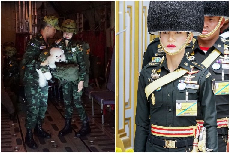 Nhà vua Thái Lan đã sắc phong Sineenat - một cựu y tá và vệ sĩ của nhà vua làm Hoàng quý phi vào dịp sinh nhật của nhà vua hồi tháng 7. Ảnh: TRO/AFP