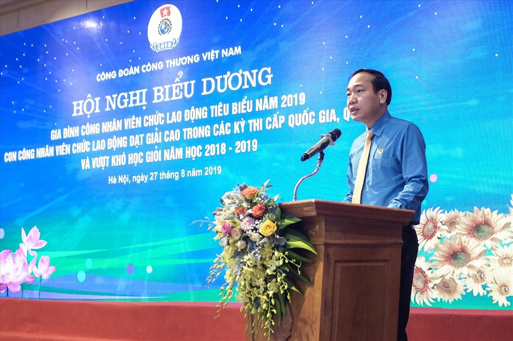 Đồng chí Trần Quang Huy phát biểu tại Hội nghị. Ảnh: Sơn Tùng
