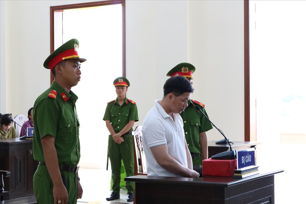 Đối tượng Nguyễn Bá Phước tại phiên tòa. Ảnh: Kim Hà.