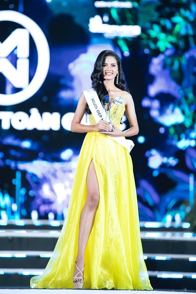 Dương Thị Ngọc Thoa là thí sinh giành giải “Người đẹp nhân ái” và lọt thẳng top 5 chung cuộc. Ảnh: MWVN.