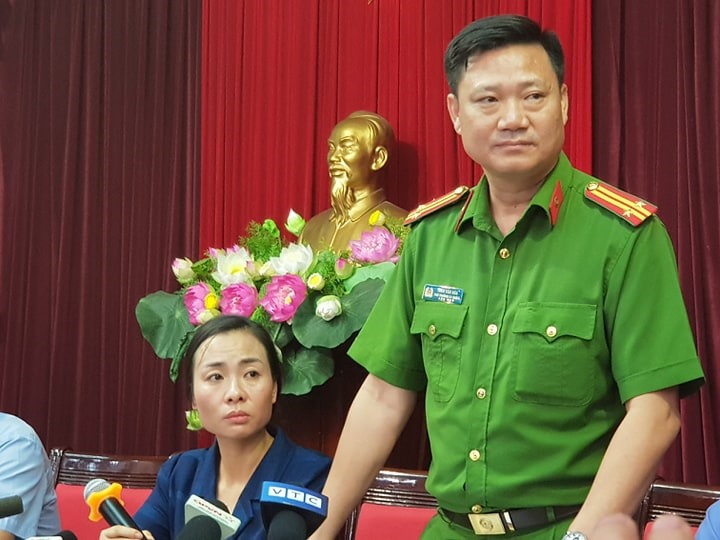 Trung tá Trần Văn Hóa - Phó trưởng Công an quận Cầu Giấy.