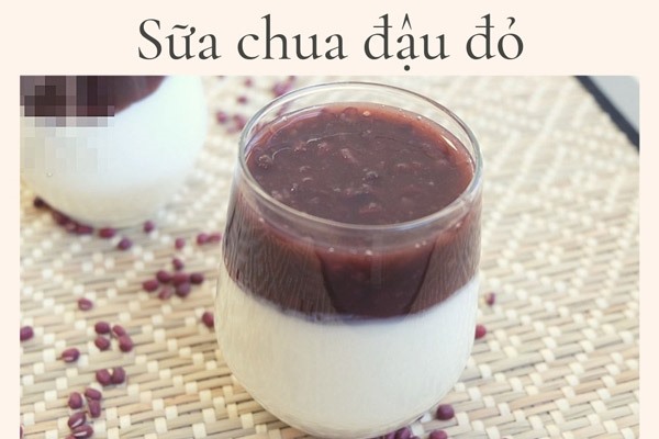 Sữa chua đậu đỏ. Ảnh: internet.