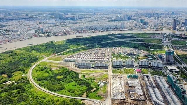 Khu đất rộng hơn 74.000 m2 tại Khu đô thị mới Thủ Thiêm sẽ được đấu giá. Ảnh: Zing.vn