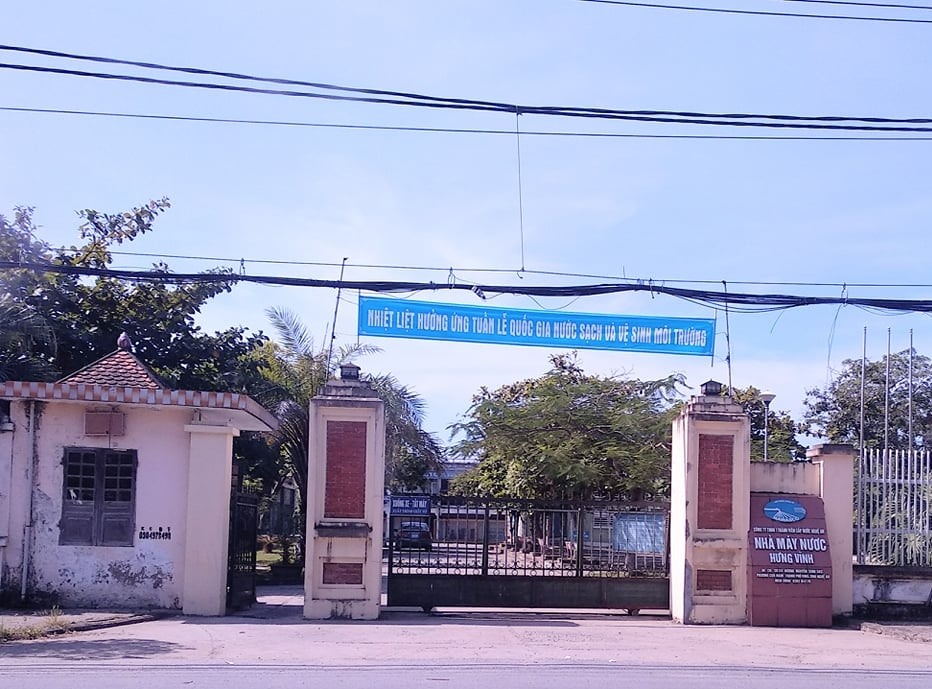 Nhà máy nước Hưng Vĩnh thuộc Công ty CP cấp nước Nghệ An.