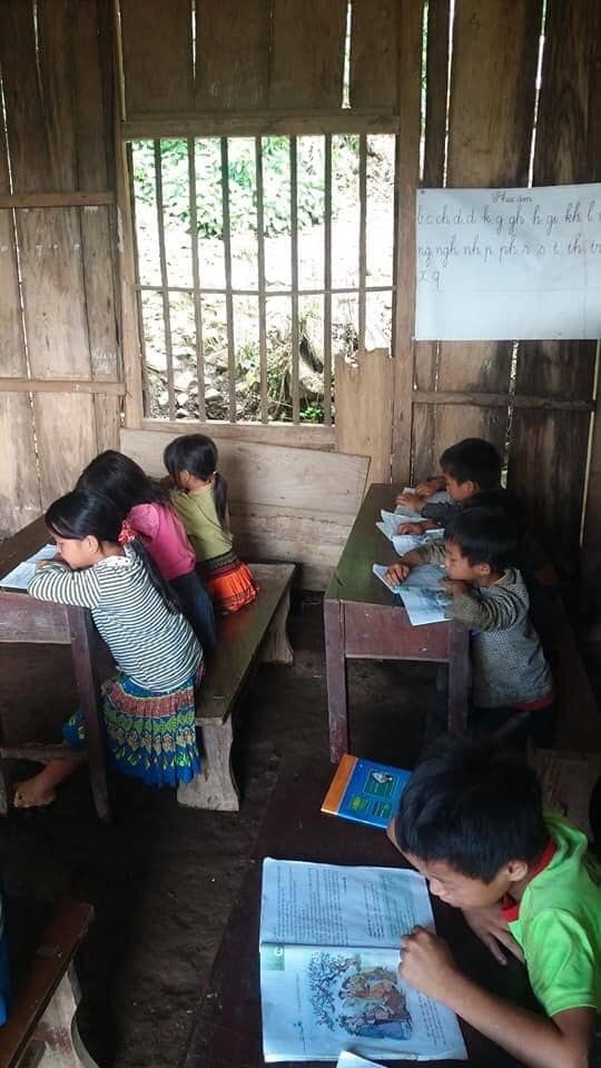 Cảnh học sinh học tập tại xã Nậm Hàng, huyện Nậm Nhùn, tỉnh Lai Châu.