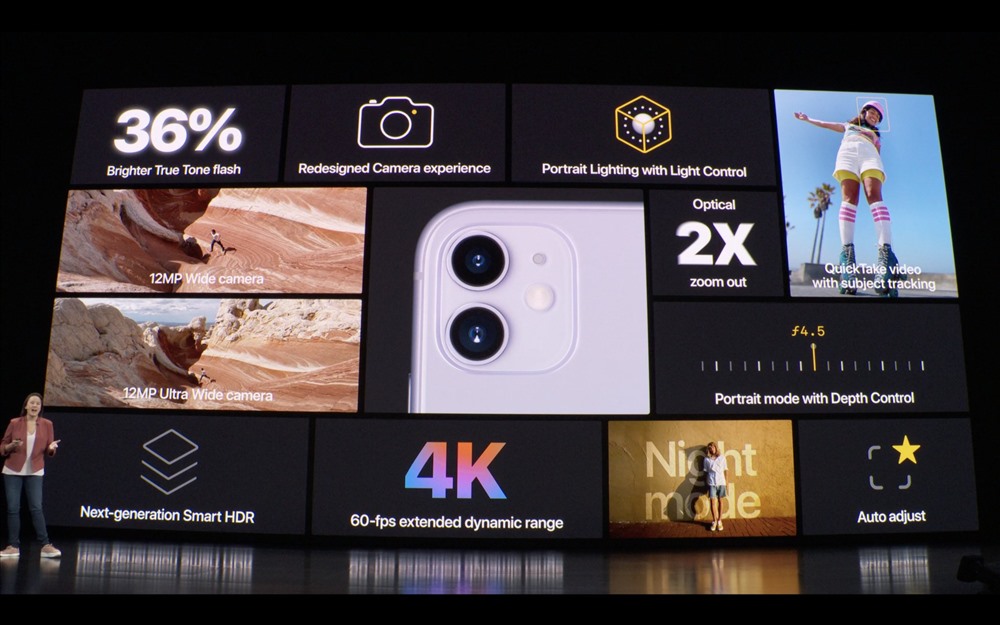 Theo Apple, iPhone 11 là smartphone có khả năng quay video tốt nhất hiện nay nó có thể quay ở chế độ 4K góc rộng và siêu rộng dễ dàng cùng khả năng chống rung mạnh mẽ.