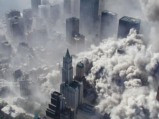 Thành phố New York nhìn từ trên cao sau khi Trung tâm Thương mại Thế giới sụp đổ. Ảnh: AFP