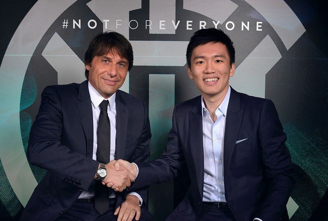 Chủ tịch của Inter Milan -Steven Zhang trả lương rất cao cho Conte. Ảnh: Inter