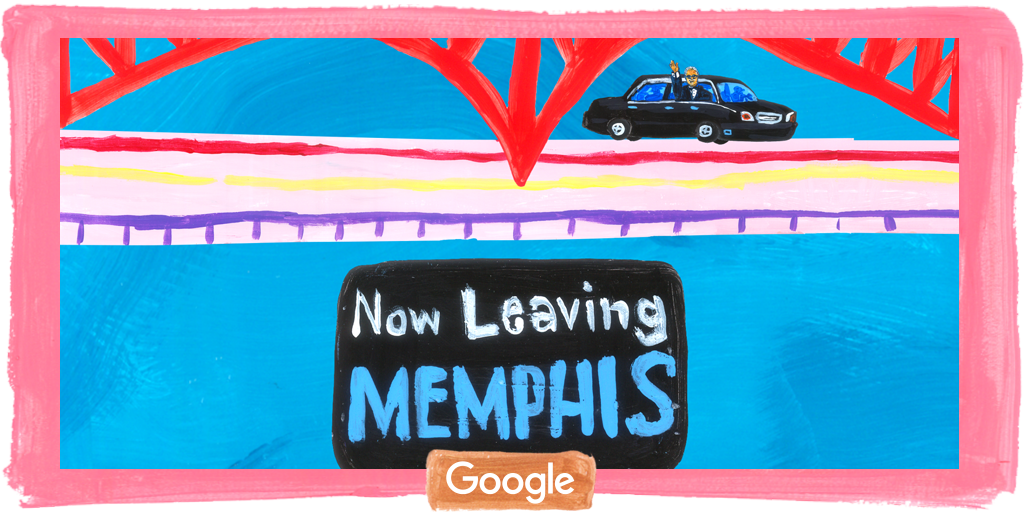 Không chỉ có hình vẽ, Google Doodle ngày 16.9 dành để tôn vinh B.B King còn có video Doodle do đạo diễn Angelica McKinley, người sinh trưởng ở Memphis thực hiện. Nguồn: Doodles.