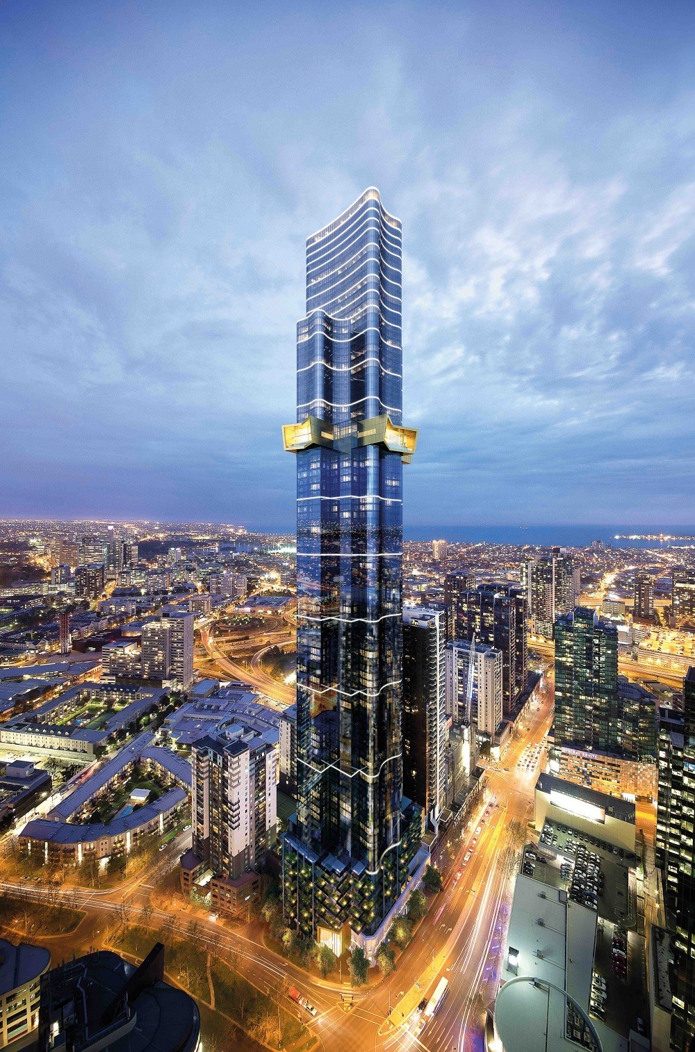 Australia 108 - toà siêu căn hộ cao nhất Nam Bán Cầu. Ảnh: NSM
