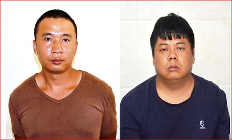 Hai đối tượng người Trung Quốc trong đường dây bị bắt giữ tại CQĐT.