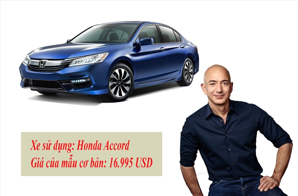 Dù vô cùng giàu có, Jeff Bezos vẫn lái chiếc xe Honda Accord đời 1996 vào năm 1999 - 2 năm sau khi công ty này chính thức lên sàn. Ảnh: ST