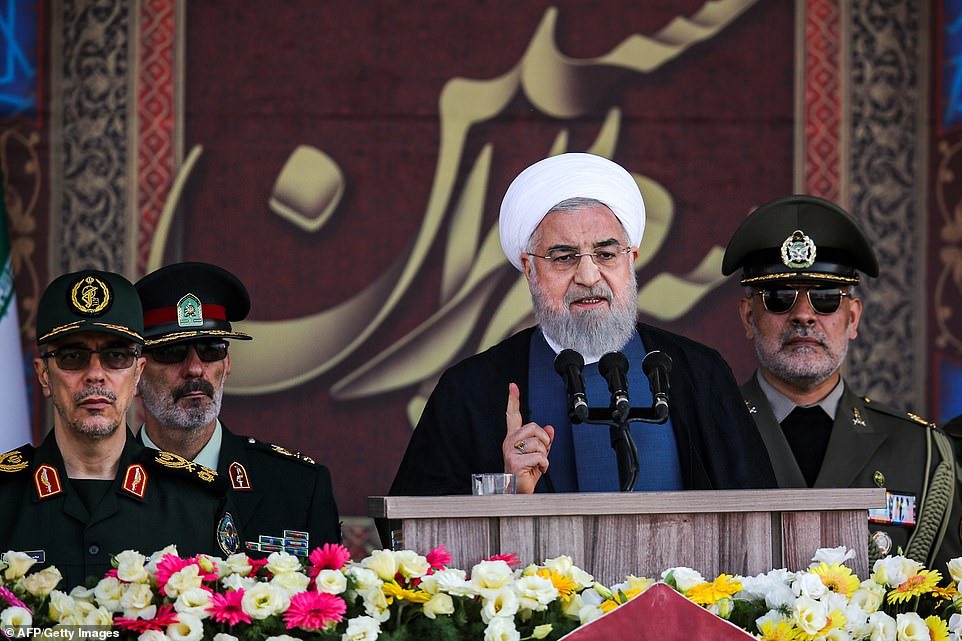 Tổng thống Hassan Rouhani chỉ trích sự hiện diện của các lực lượng nước ngoài ở vùng Vịnh và tuyên bố Iran sẽ đưa ra kế hoạch hoà bình, sau khi Mỹ điều quân đến khu vực. Ảnh: AFP