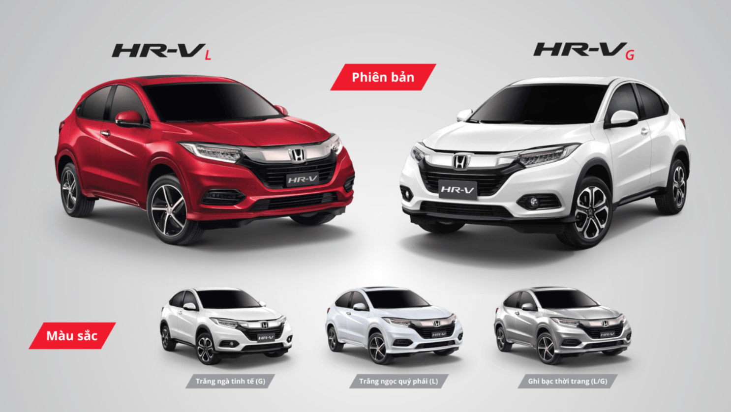 Chi tiết 2 phiên bản 6 màu của Honda HRV 2019