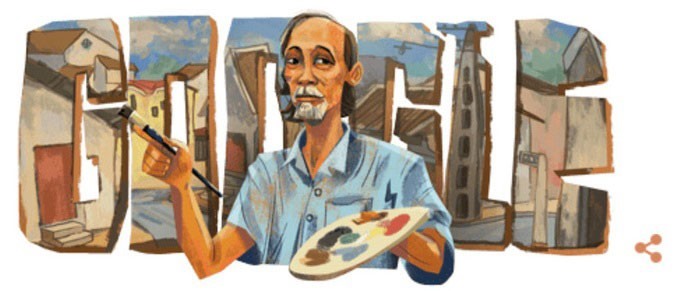 Google Doodles vinh danh họa sĩ Bùi Xuân Phái.
