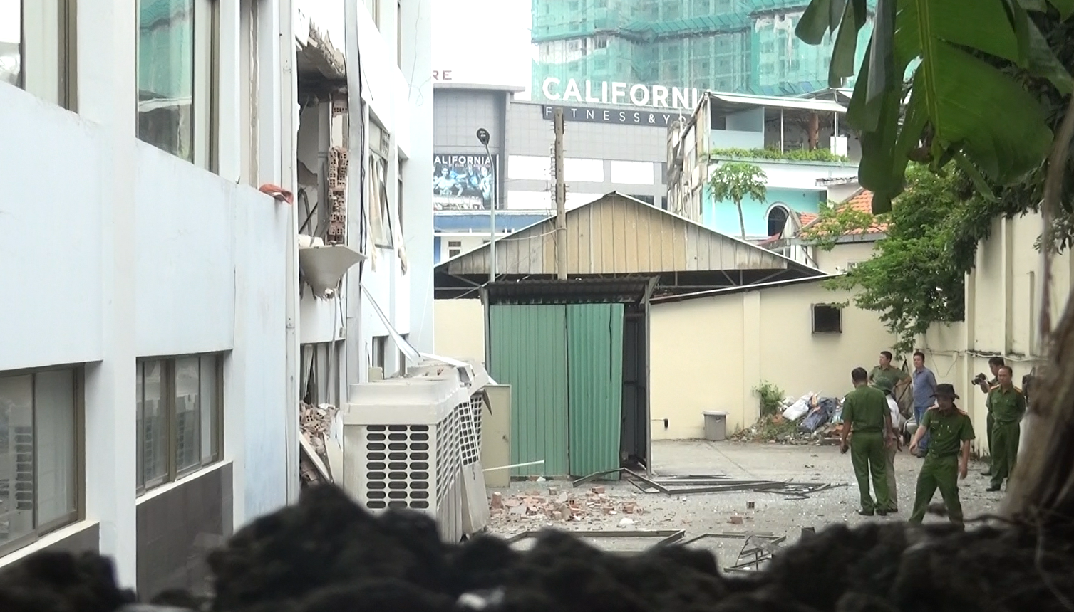 Khu vực xảy ra nổ là tầng 2 gần nhà vệ sinh - Ảnh: Đình Trọng