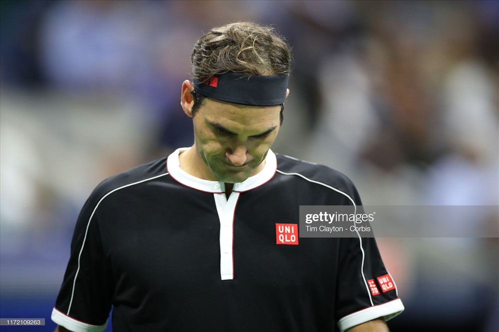 Federer chơi không tốt trong set 2. Ảnh: Getty.