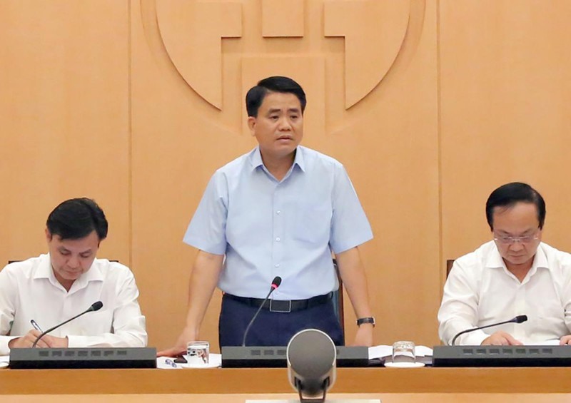 Chủ tịch UBND TP Hà Nội Nguyễn Đức Chung chủ trì cuộc họp - Ảnh: PLO.