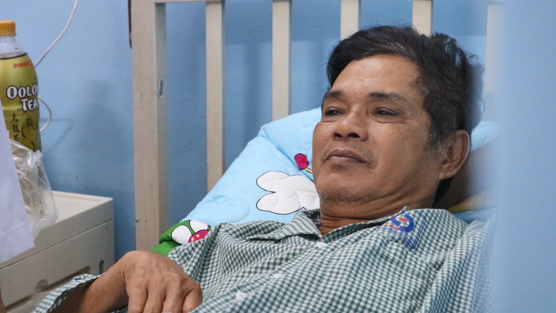 Diễn viên Mai Trần đang điều trị tại bệnh viện Gia Định.