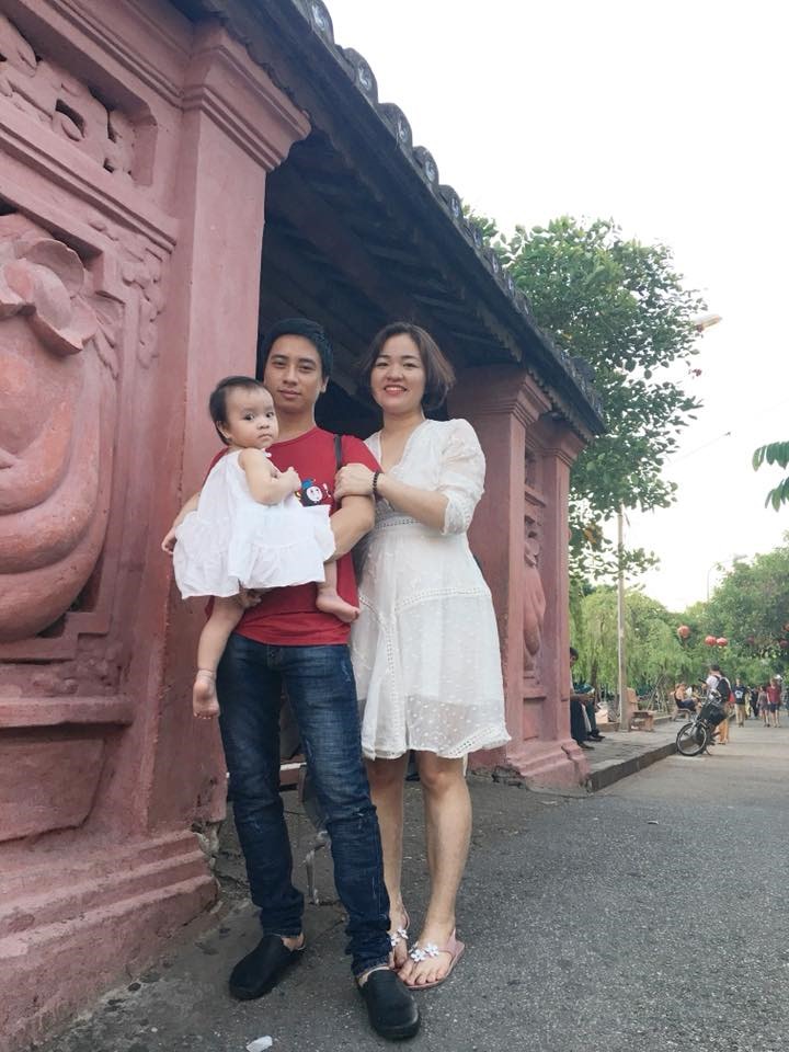 Anh Nguyễn Thái Anh cùng vợ và con gái. Ảnh: NVCC