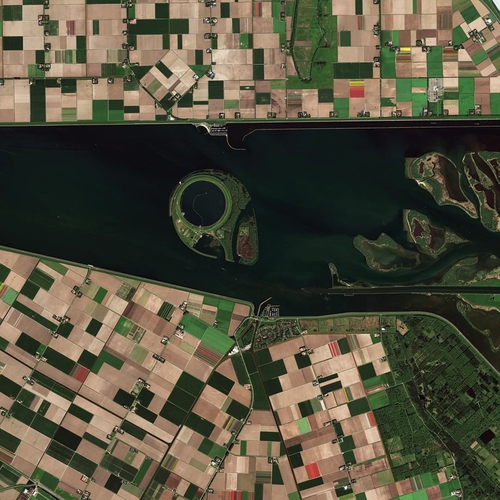 Hồ trong hồ ở Hà Lan. Ảnh: MapScaping