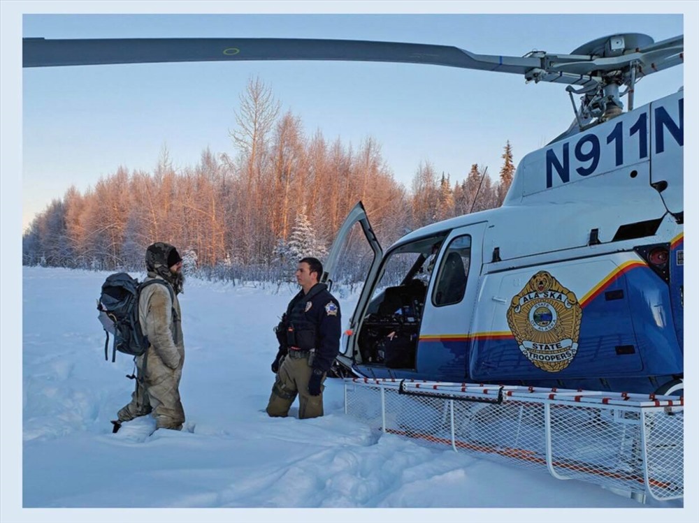 Người đàn ông 30 tuổi đã được giải cứu hôm 9.1 sau khi trải qua 3 tuần ở vùng hoang dã của Skwentna, Alaska. Ảnh: Alaska State Troopers