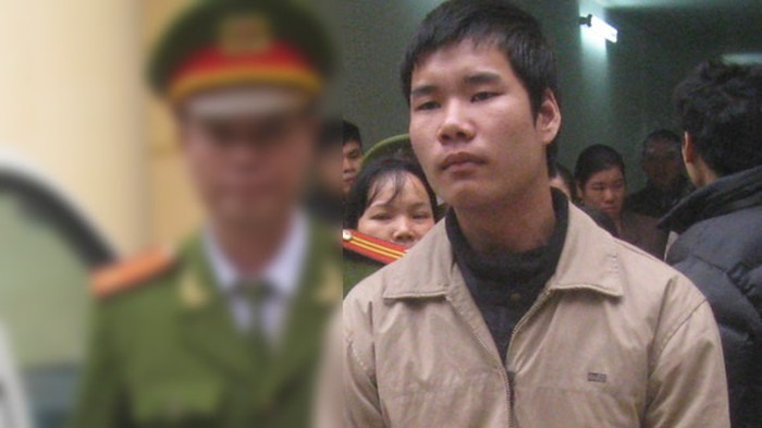 Bàn Phúc Trung sau phiên tòa ngày 17.1.2014.