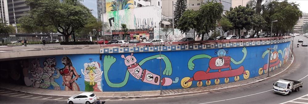 Các họa phẩm đường phố ở Brazil có thể khiến bạn sững sờ ngạc nhiên ở mọi góc nhìn. Ảnh: Lãng Quân