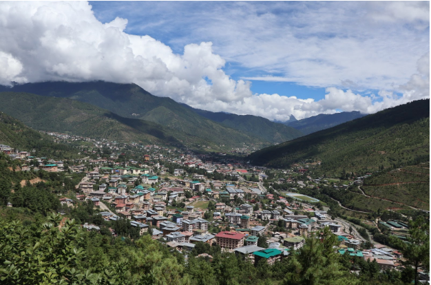 Toàn cảnh thủ đô Thimphu. Ảnh: ST.