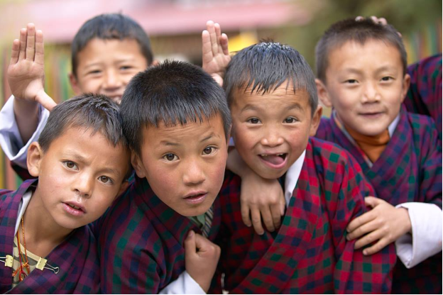 Trẻ em ở Bhutan. Ảnh: ST.