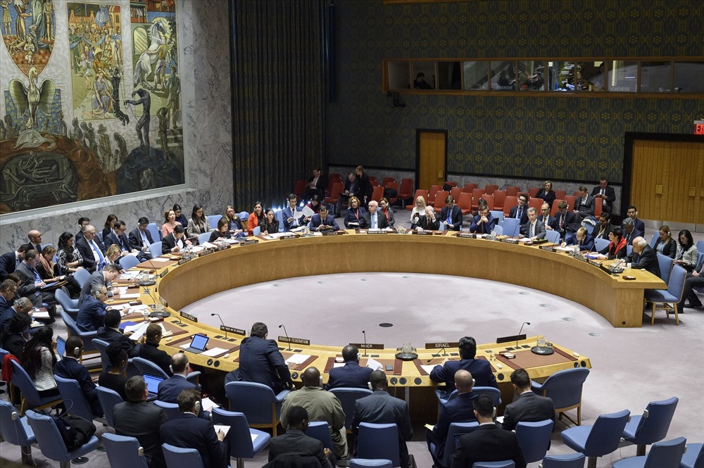 Hội đồng Bảo an Liên Hợp Quốc tổ chức Thảo luận mở định kỳ về “tình hình Trung Đông, bao gồm Palestine”. Ảnh: BNG.