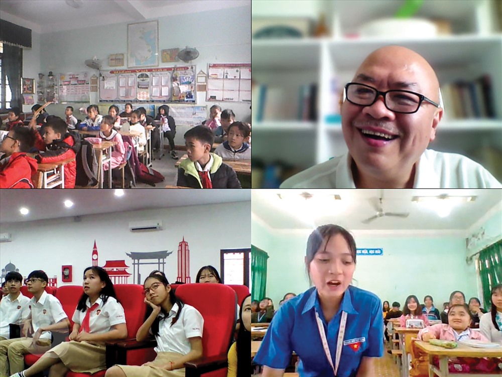 Buổi Skype trò chuyện với Nhà báo Lê Thanh Phong (Báo Lao Động) và trường học tỉnh Quảng Trị, Đắk Nông.