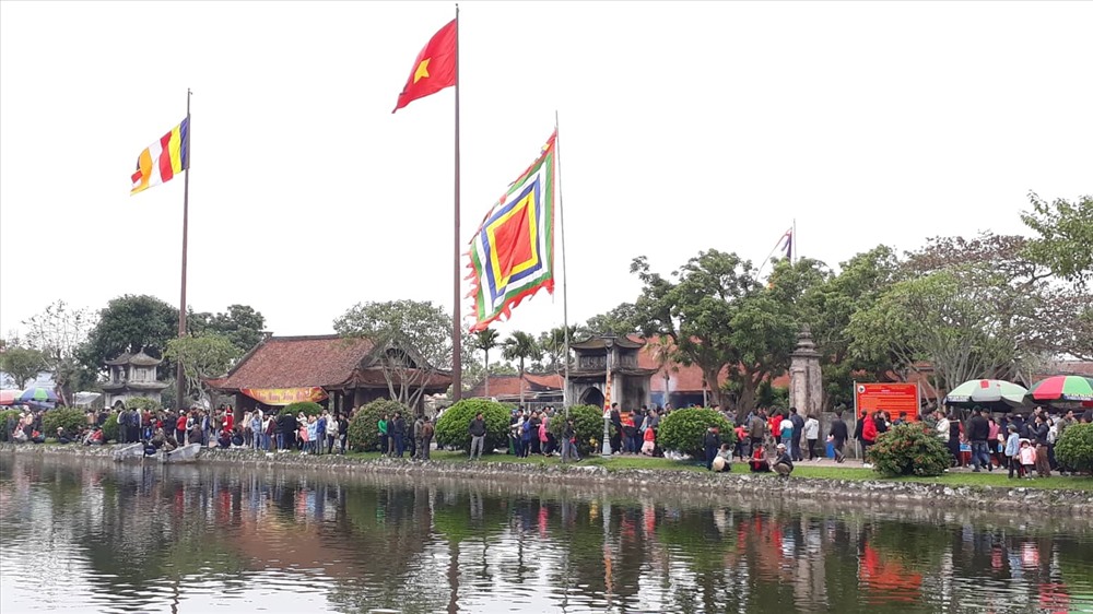 Lễ hội chùa Keo diễn ra trong ngày 28.1. Ảnh KL