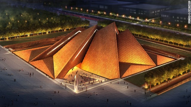Bảo tàng nghệ thuật Đại Đồng (Trung Quốc) sẽ hoàn thành vào năm 2020, muộn hơn 7 năm so với kế hoạch. Công trình gồm 4 đỉnh chồng chéo được bọc trong lớp thép.