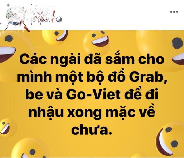 Những trạng thái “rủ rê” nhau mua quần áo xe ôm công nghệ được đăng tải trên mạng xã hội.