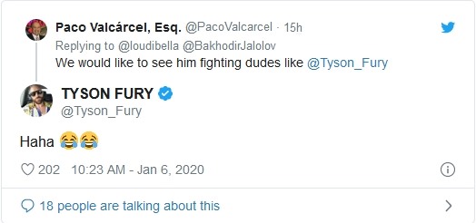 Fury đáp trả khá thông minh chủ tịch WBC