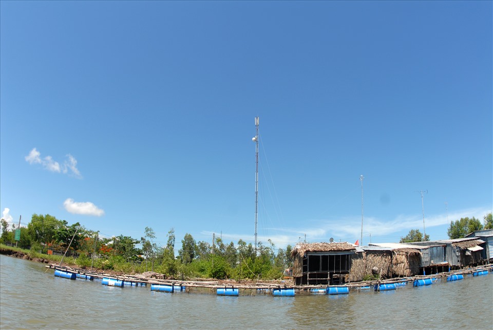 Một trạm phát sóng của Viettel ở Đất Mũi Cà Mau