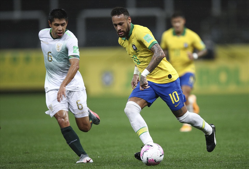 Neymar có cú đúp kiến tạo trong trận thứ 102 khoác áo đội tuyển Brazil. Ảnh: Getty Images