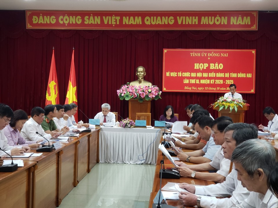 Sáng ngày 12.10, Ban tuyên giáo tỉnh uỷ Đồng Nai đã tổ chức họp báo thông tin về việc tổ chức Đại hội Đại biểu Đảng bộ tỉnh Đồng Nai  lần thứ XI, nhiệm kỳ 2020-2025.