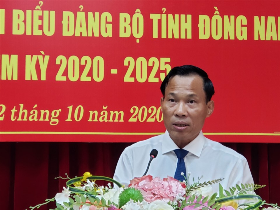 Ông Phạm Xuân Hà – Trưởng Ban tuyên giáo tỉnh uỷ Đồng Nai tại buổi họp báo. Ảnh: Hà Anh Chiến