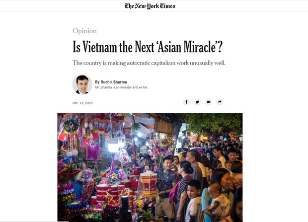 Bài viết trên tờ The New York Times. Ảnh chụp màn hình