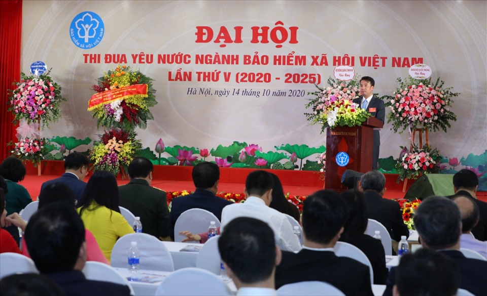 Toàn cảnh Đại hội thi đua yêu nước ngành BHXH Việt Nam lần thứ V, giai đoạn 2020-2025. Ảnh: Hải Nguyễn