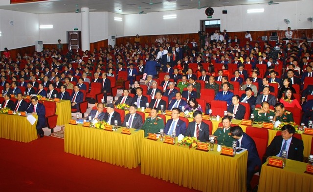 Các đại biểu dự Đại hội Đảng bộ tỉnh Hà Tĩnh lần thứ 19, nhiệm kỳ 2020 - 2025 sáng 15.10. Ảnh: TT.