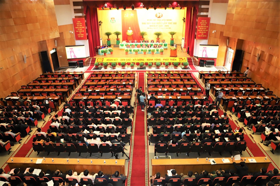 Toàn cảnh Đại hội Đảng bộ tỉnh Đắk Nông lần thứ XII, nhiệm kỳ 2020-2025. Ảnh T.X