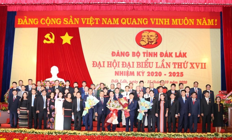 Ban Chấp hành Đảng bộ tỉnh Đắk Lắk khóa XVII, nhiệm kỳ 2020-2025. Ảnh T.X