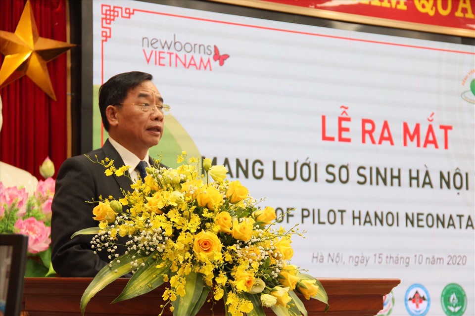 Giám đốc Sở Y tế Hà Nội phát biểu tại buổi lễ. Ảnh: PV