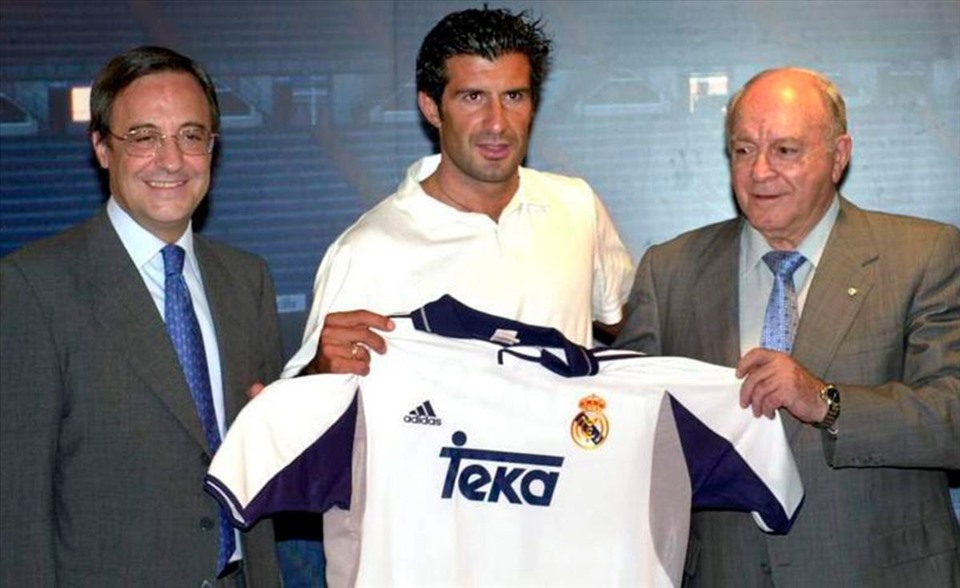 Don Perez từng đưa Luis Figo về từ Barca vào năm 2000. Ảnh: FCB