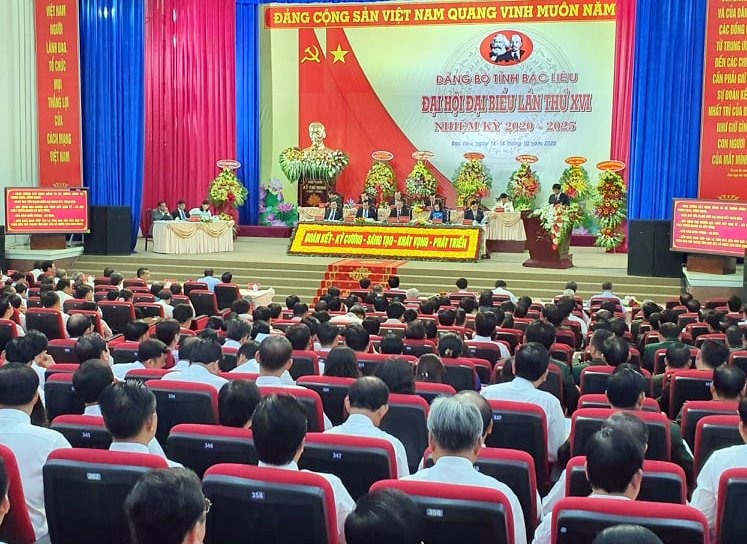 Đại hội Đại biểu Đảng bộ tỉnh Bạc Liêu lần thứ XVI thành công tốt đẹp (ảnh Nhật Hồ)